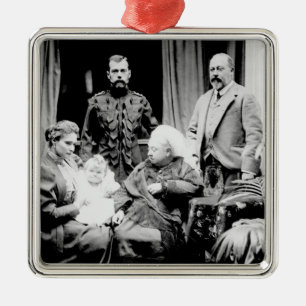 Queen Victoria, Tsar Nicholas II Metal Ornament