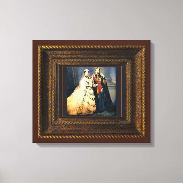 Queen Victoria Wedding Portrait Canvas Print (Front)