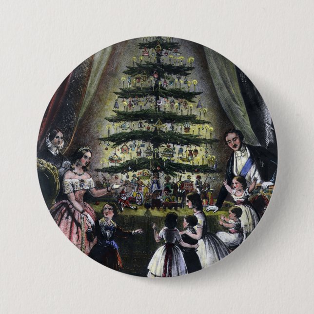 Queen Victoria's Christmas Tree Button (Front)