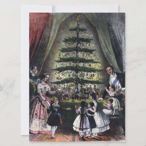 Queen Victorias Christmas Tree Card