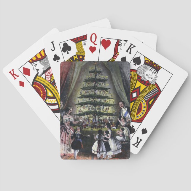 Queen Victoria's Christmas Tree Poker Cards (Back)