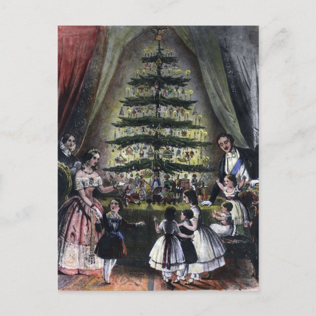 Queen Victoria's Christmas Tree Postcard (Front)