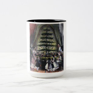 Queen Victoria's Christmas Tree Two-Tone Coffee Mug