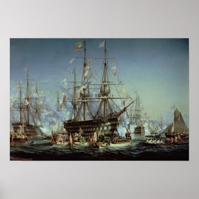 Queen Victoria's Visit to Cherbourg, 1858 Poster (Front)