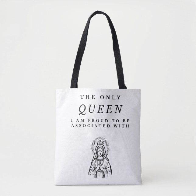 Queen Virgin Mary Pride Tote Bag (Front)