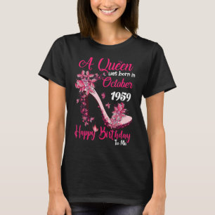 Queen Was Born In October 1959 High Heel 63rd Birt T-Shirt