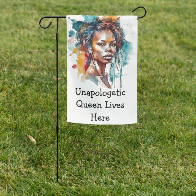 Queen Watercolor Garden Flag (In SItu)