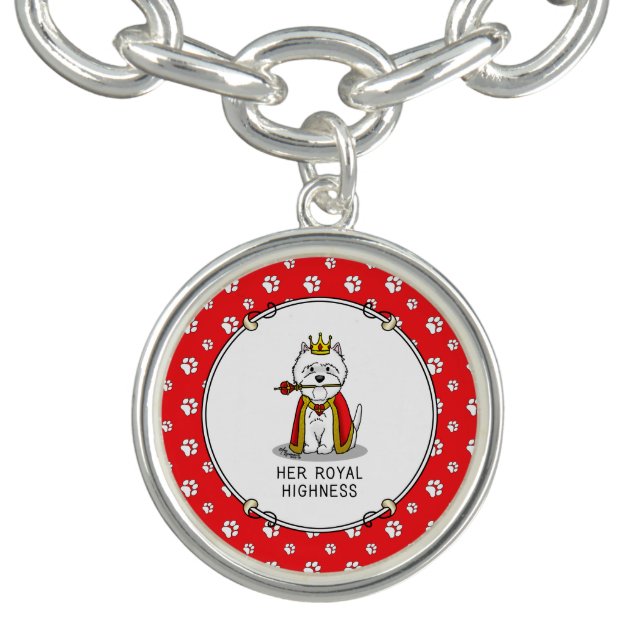 Queen Westie Dog West Highland White Terrier Bracelet (Design)