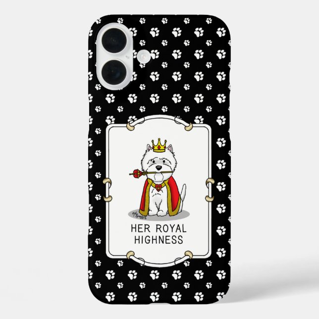 Queen Westie Dog West Highland White Terrier Case-Mate iPhone Case (Back)
