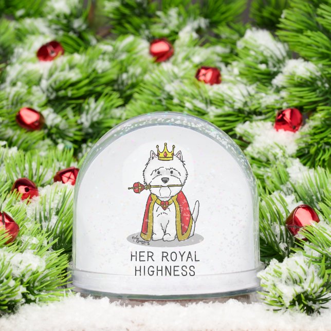 Queen Westie Dog West Highland White Terrier Snow Globe (Christmas)