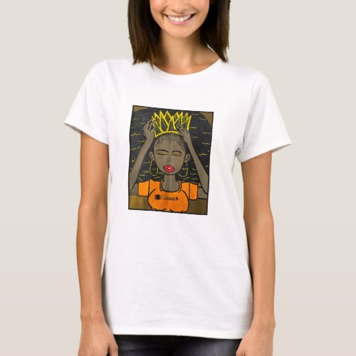 Queen With Crown Afro queen T_Shirt