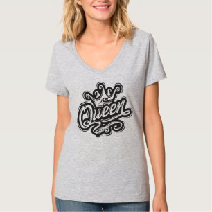 Queen With Crown, Typography Design T-Shirt