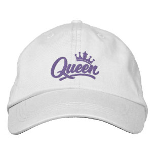 Queen With Crown Typography Embroidered Baseball Cap