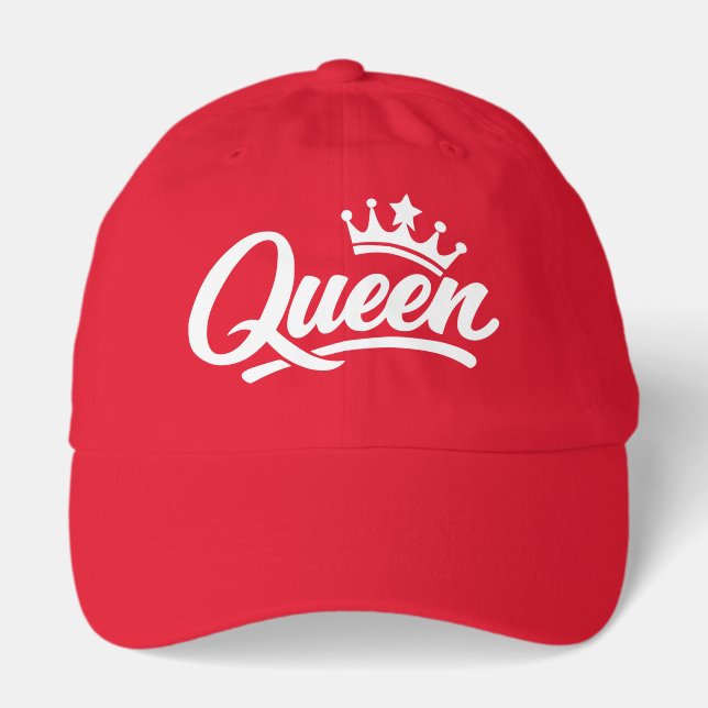 Queen With Crown Typography Hat (Front)