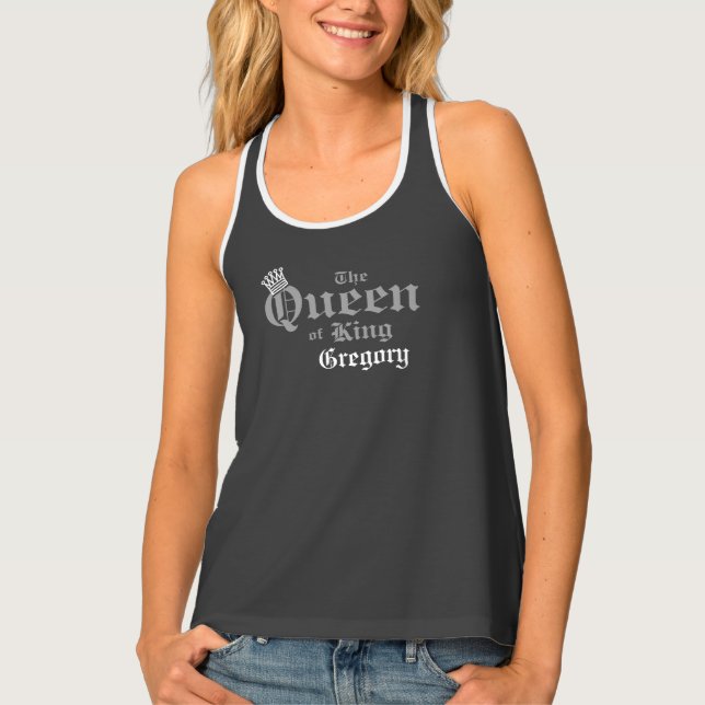 Queen Women Black Tank Top (Front)