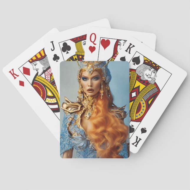 Queen ZAZA 👽 VanALIEN Art, Comedy Music . . .  Poker Cards (Back)