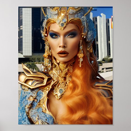 Queen ZAZA  VanALIEN Lucky Art Poster