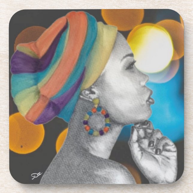 QUEENCONFIDENCE - Hard plastic coaster (Front)