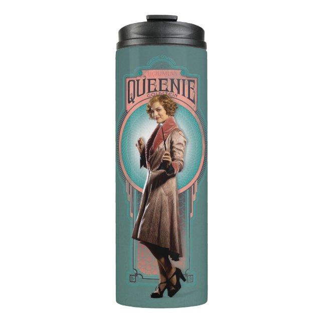 QUEENIE GOLDSTEIN™ Art Deco Panel Thermal Tumbler (Front)
