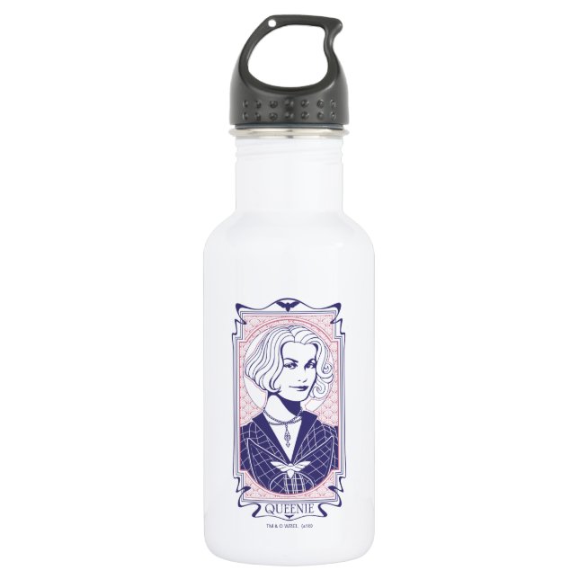 QUEENIE GOLDSTEIN™ Illustration Stainless Steel Water Bottle (Front)