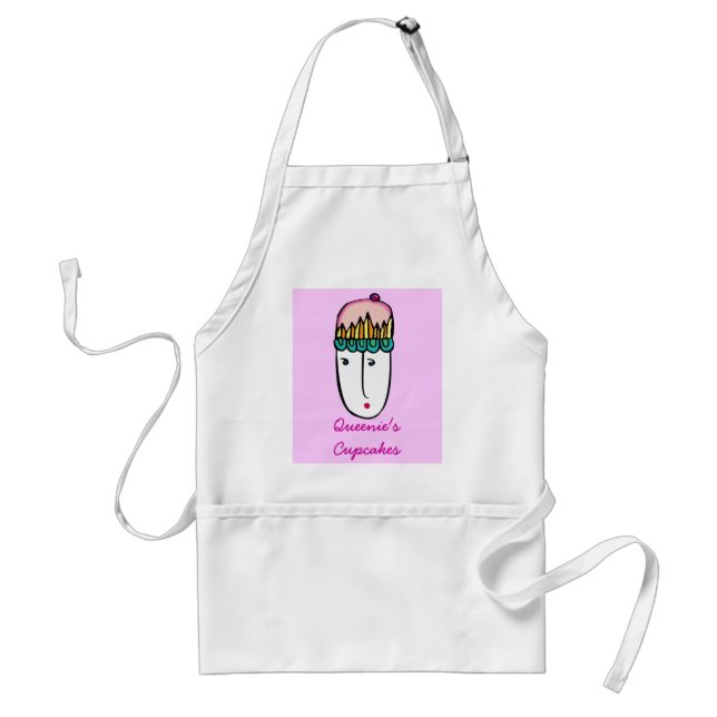 Queenie's Cupcakes Adult Apron (Front)