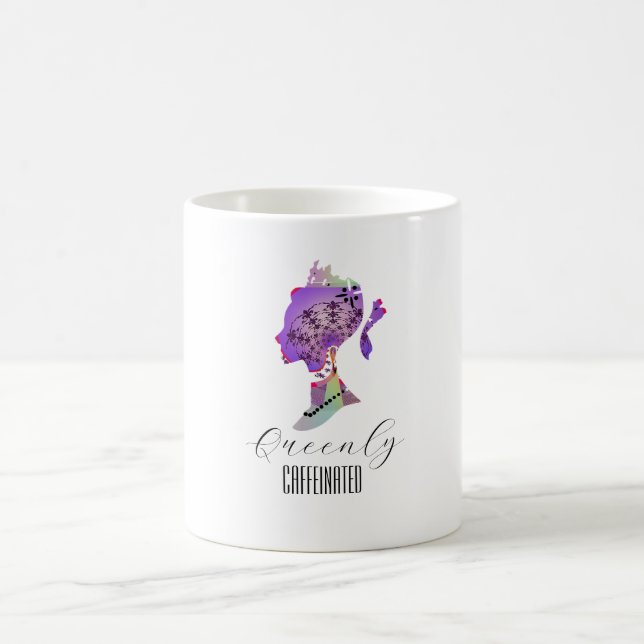 Queenly Caffeinated Wedding Housewarming Anniversa Coffee Mug (Center)