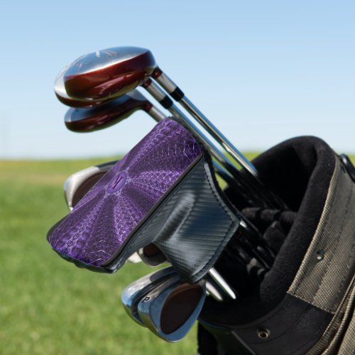 Queenly Purple Jeweled Personalized Golf Head Cover