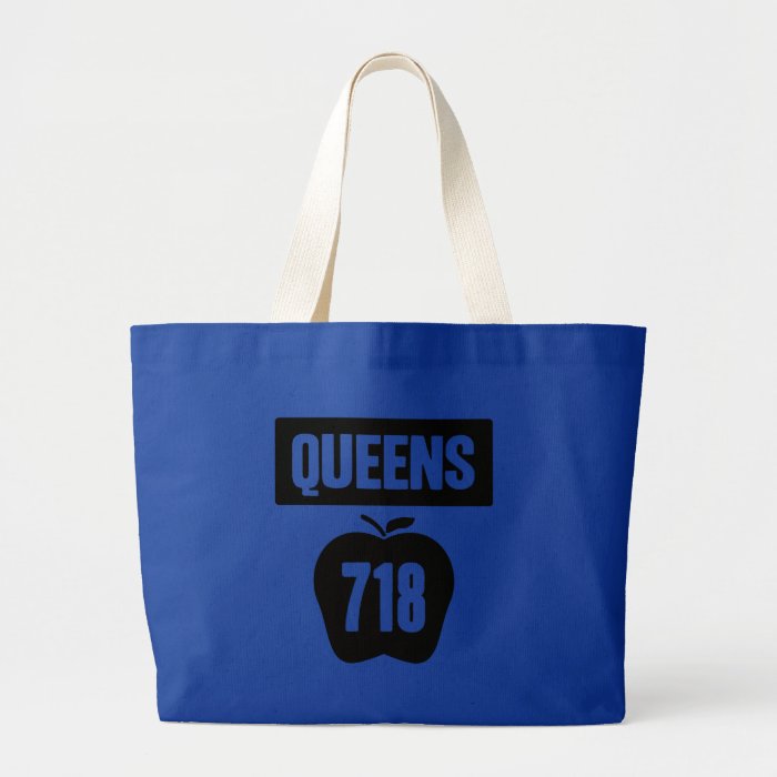 Queens 718 Cut Out of Big Apple &  Banner, 1 Color Bags