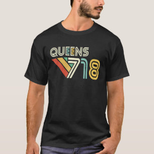 Queens 718 New York City State Vintage Queens Area T-Shirt