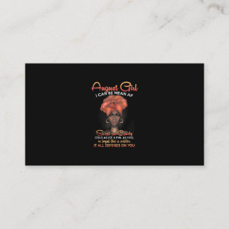Queens Are Born In August Birthday Black Women Business Card