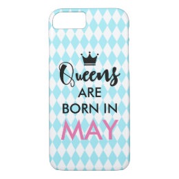 Queens are born in - Custom month and colour iPhone 8/7 Case