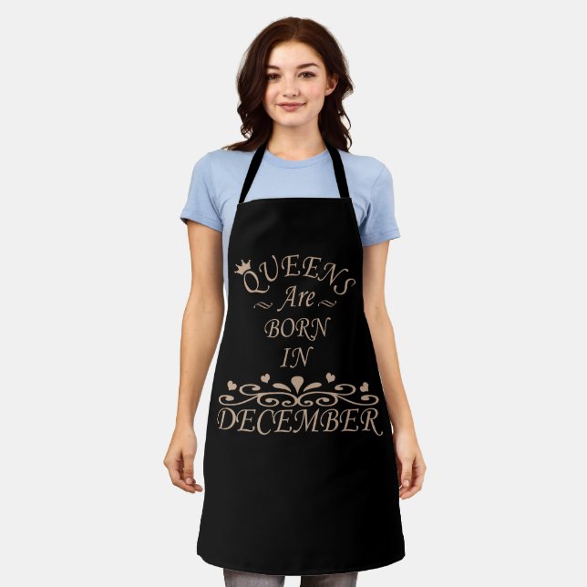 Queens are born in december apron (Worn)