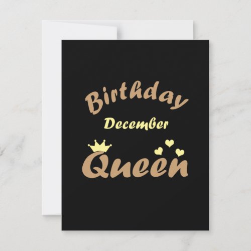 queens are born in december note card