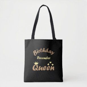 Queens are born in december tote bag