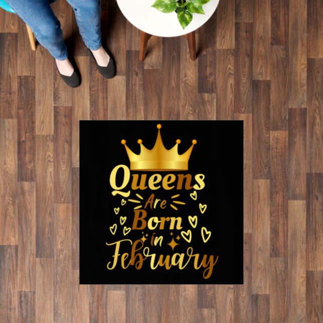 Queens Are Born In February Floor Decals (Floor)