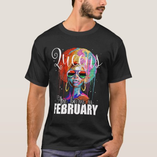 Queens Are Born In February T_Shirt
