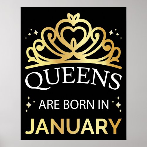 Queens Are Born In January I Poster