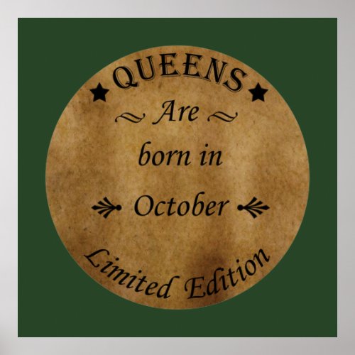 queens are born in october poster