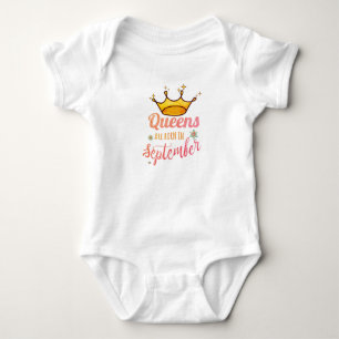 Queens Are Born In September baby cousin Birthday Bodysuit