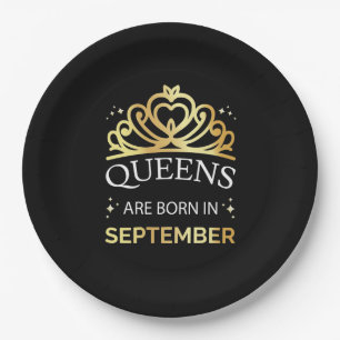 Queens Are Born In September I Paper Plates
