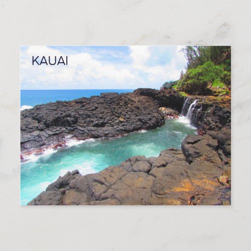 Queens Bath Kauai Hawaii Postcard