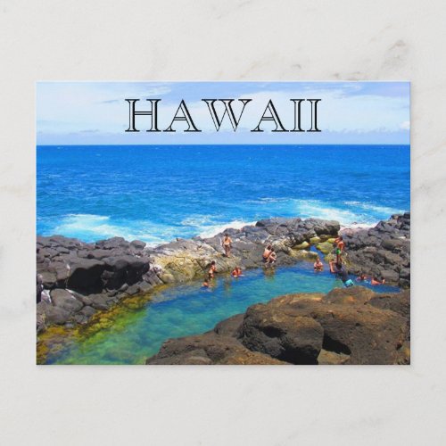 queens bath kauai postcard