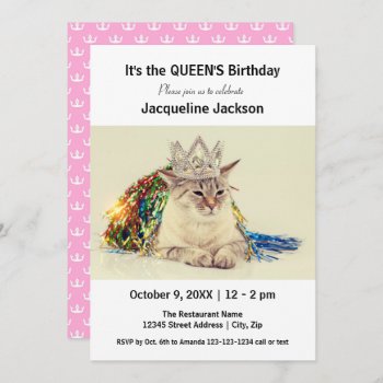 Queen's Birthday - Birthday Invitation by Midesigns55555 at Zazzle