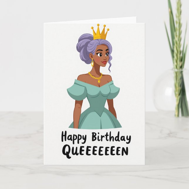 Queens Birthday Crown Card (Front)