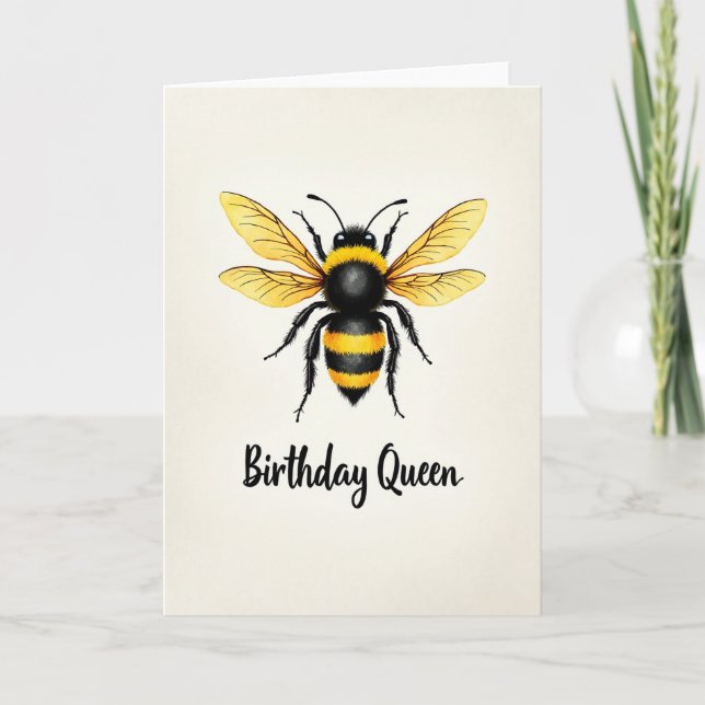 Queens Birthday Insect Art Card (Front)