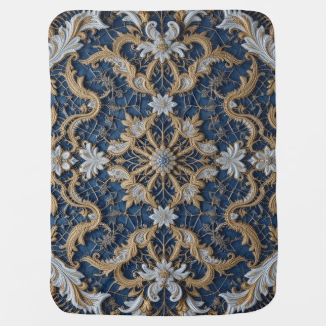 Queen's Bluish Embrace Baby Blanket (Front)