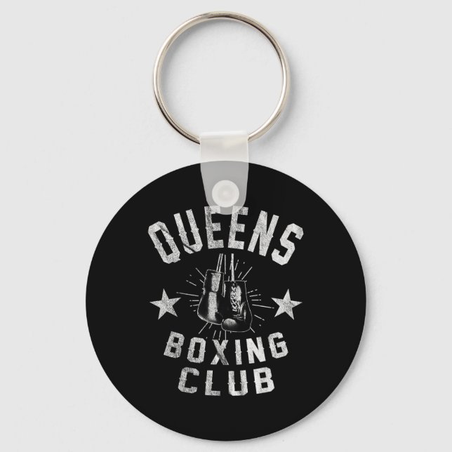 Queens Boxing Club - Vintage Distressed Boxer  Keychain (Front)
