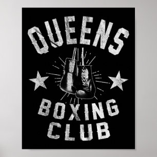 Queens Boxing Club - Vintage Distressed Boxer Poster