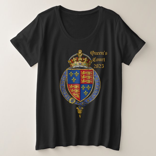 Queen's Court 2025 Plus Size T-Shirt (Design Front)