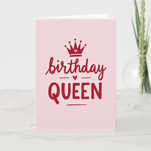 Queens Crown Birthday Card (Front)
